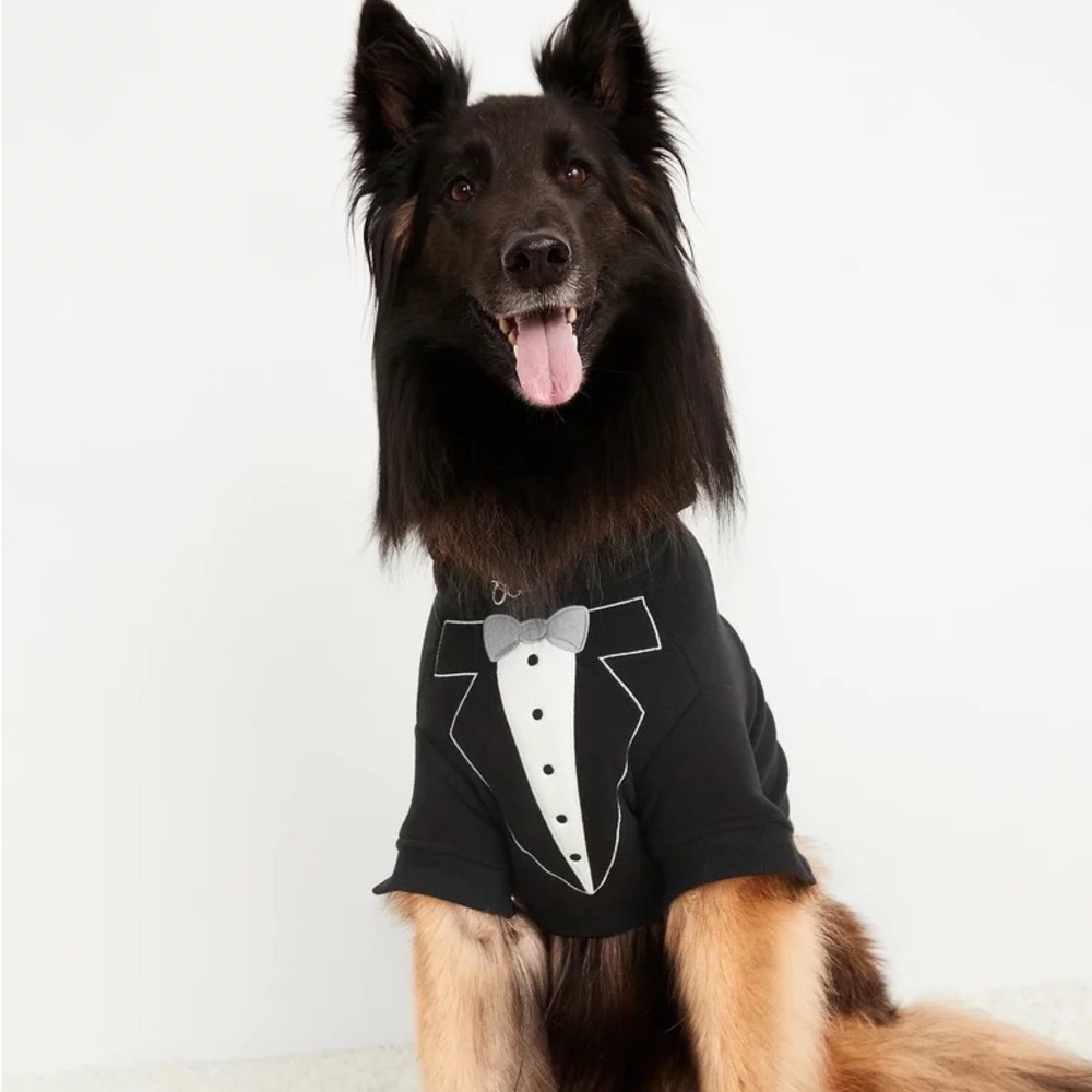 NWT dog tuxedo sweater